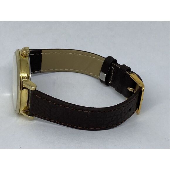 Kate Spade 0403 Women's Brown Leather Analog Gold Dial Quartz Wrist Watch XX600 - Picture 9 of 12